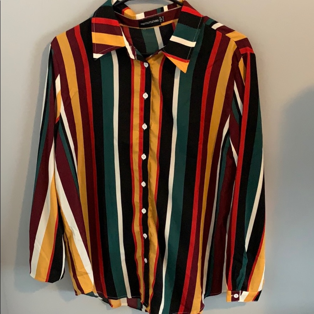 PrettyLittleThing Multi Stripe Shirt